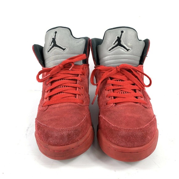 Air Jordan 5 Retro Red Suede Sneakers main image 9